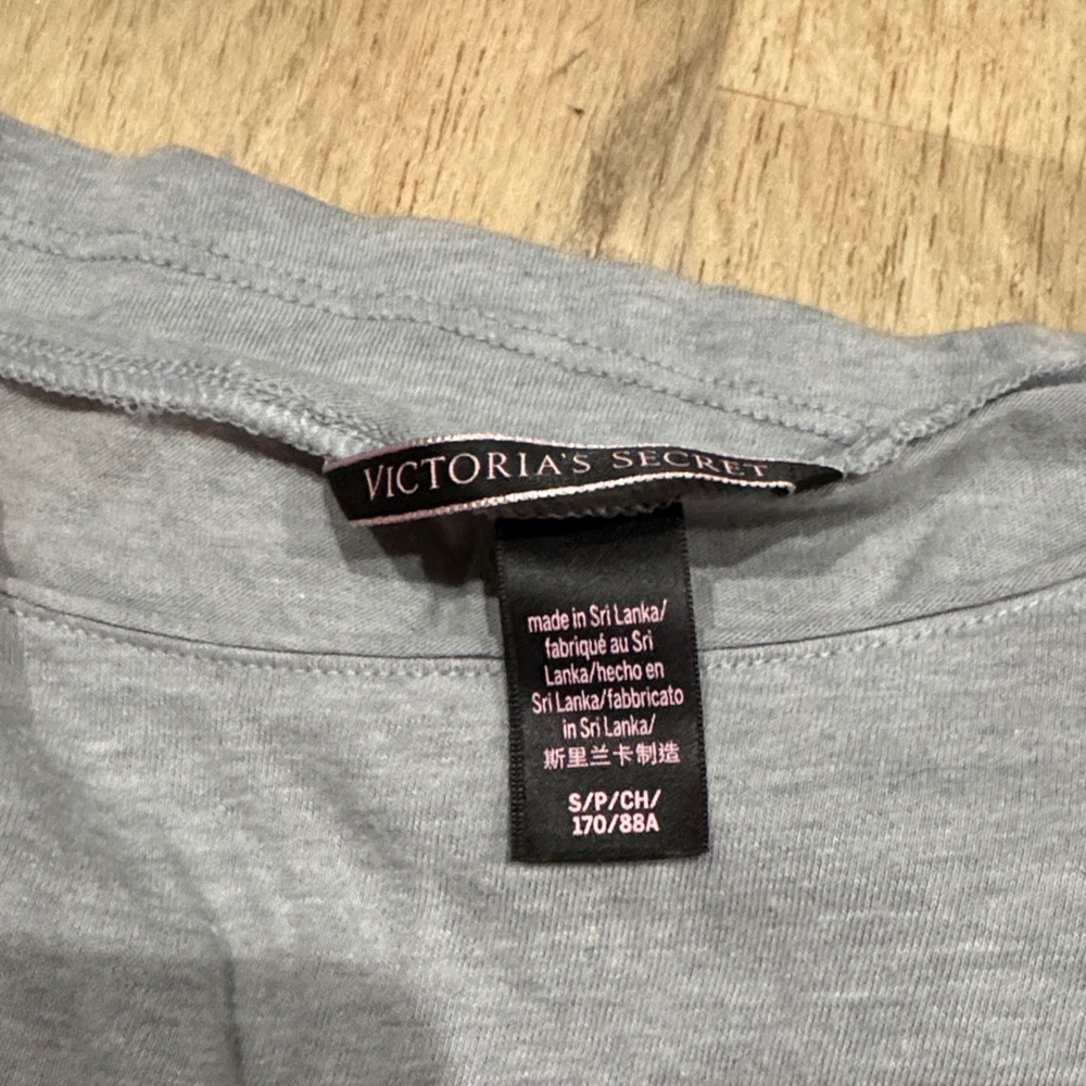 Victoria's Secret Pajama Set with Pink and Navy Bottoms - Picture 5 of 5